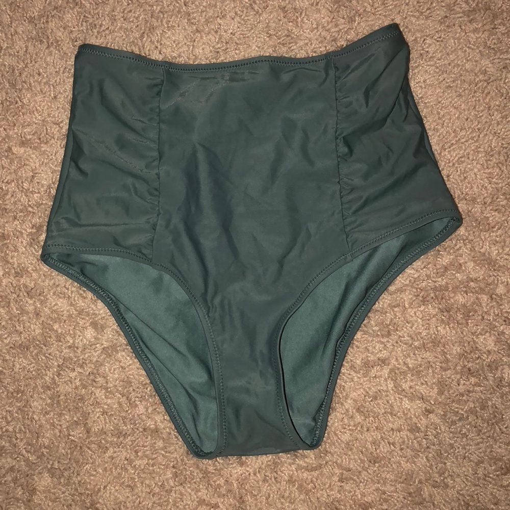 Brand new olive green high waisted bikini bottoms